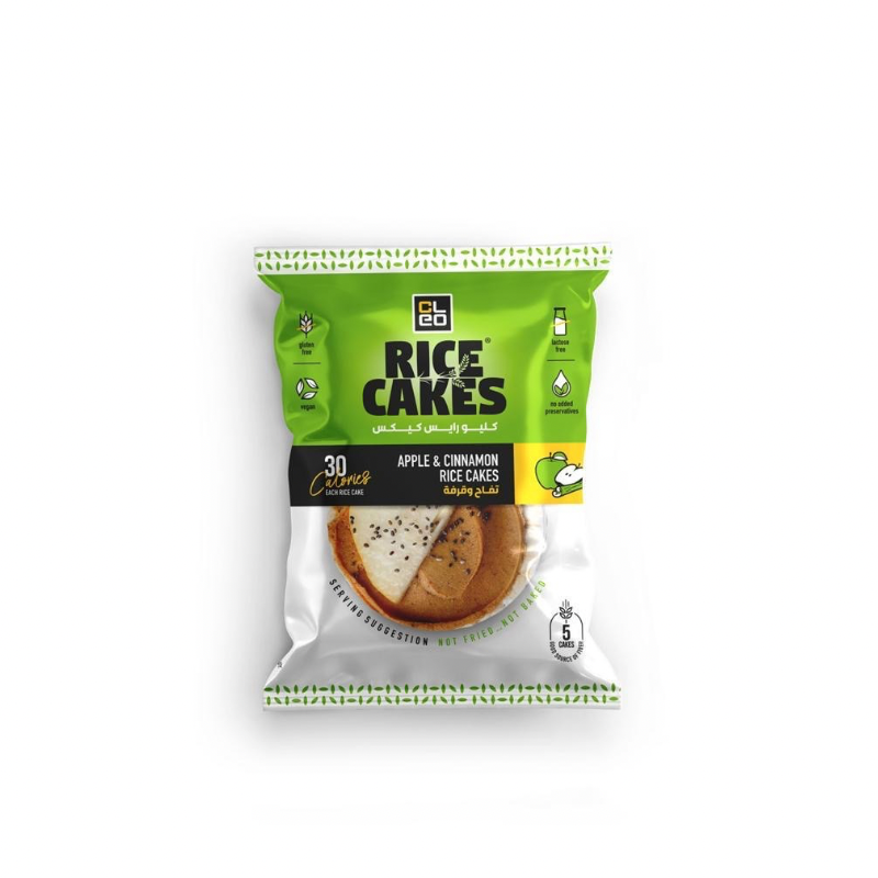 Cleo apple and cinnamon flavoured rice cakes 35 g - Eat Good