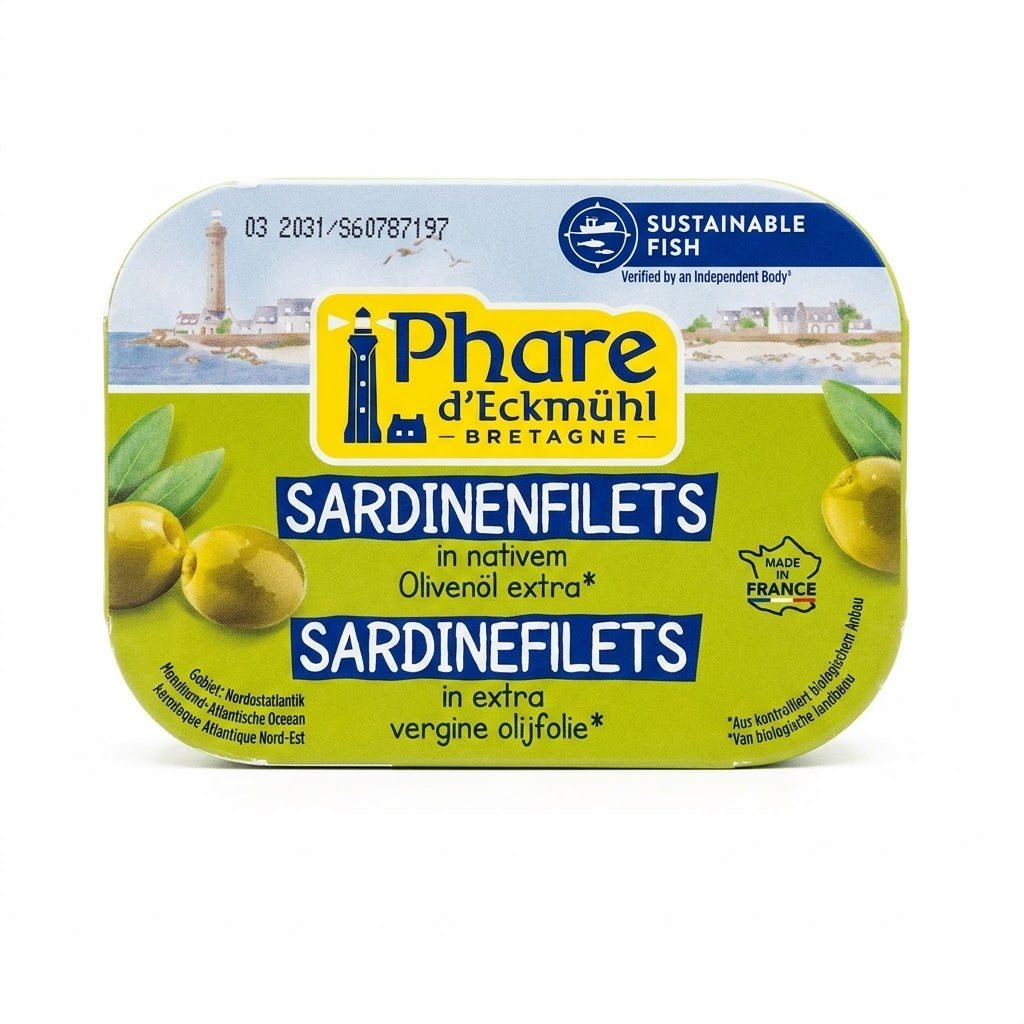 Phare d'Eckmühl Sardine Fillets in Organic Extra Virgin Olive Oil