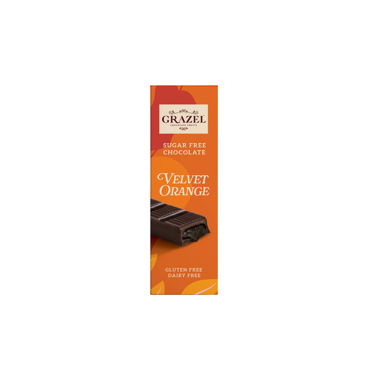 Grazel Sugar free Dark chocolate Velvet Orange - 35 g