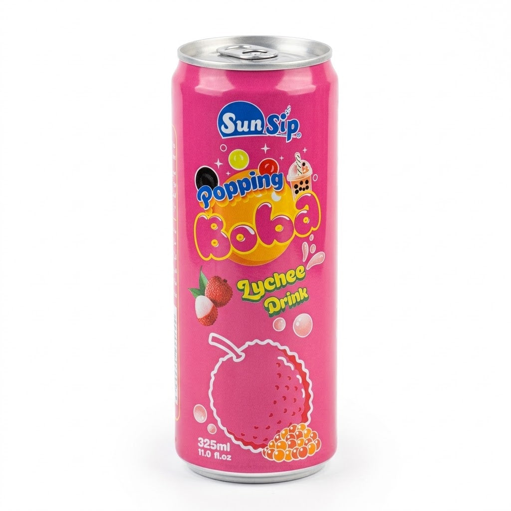 Sun Sip Popping Boba Lychee Drink 325 ml