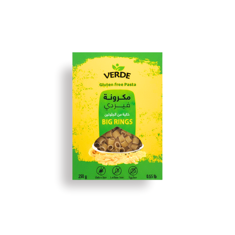 Verde Gluten Free Vegan Big Rings Pasta - 250 g