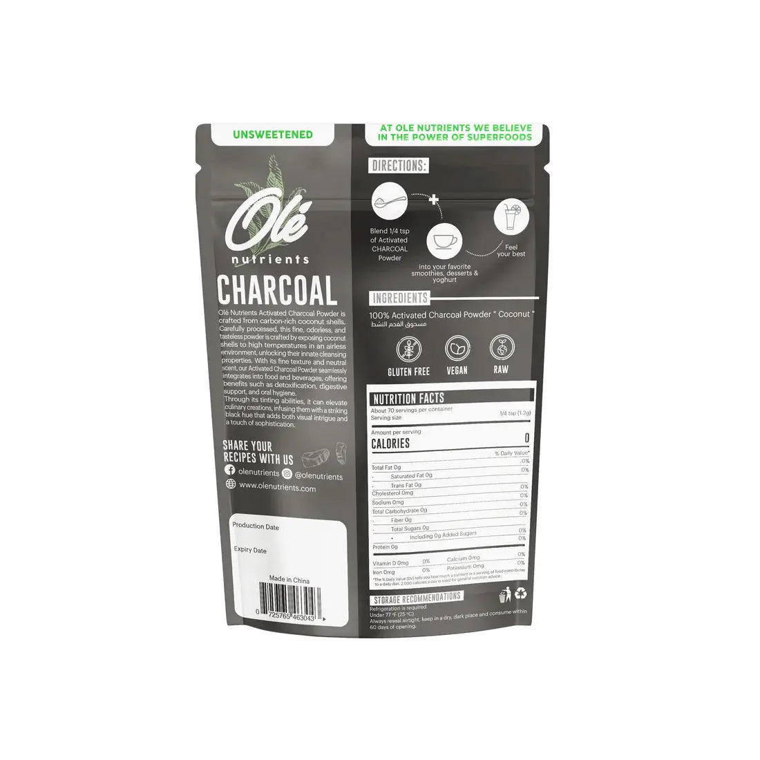 Ole organic charcoal - Eat Good