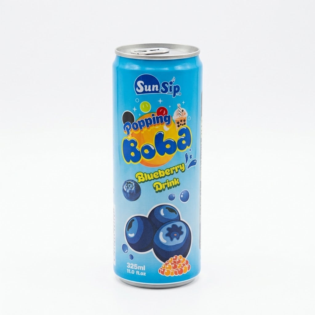 Sun Sip Popping Boba Blueberry Drink 325 ml