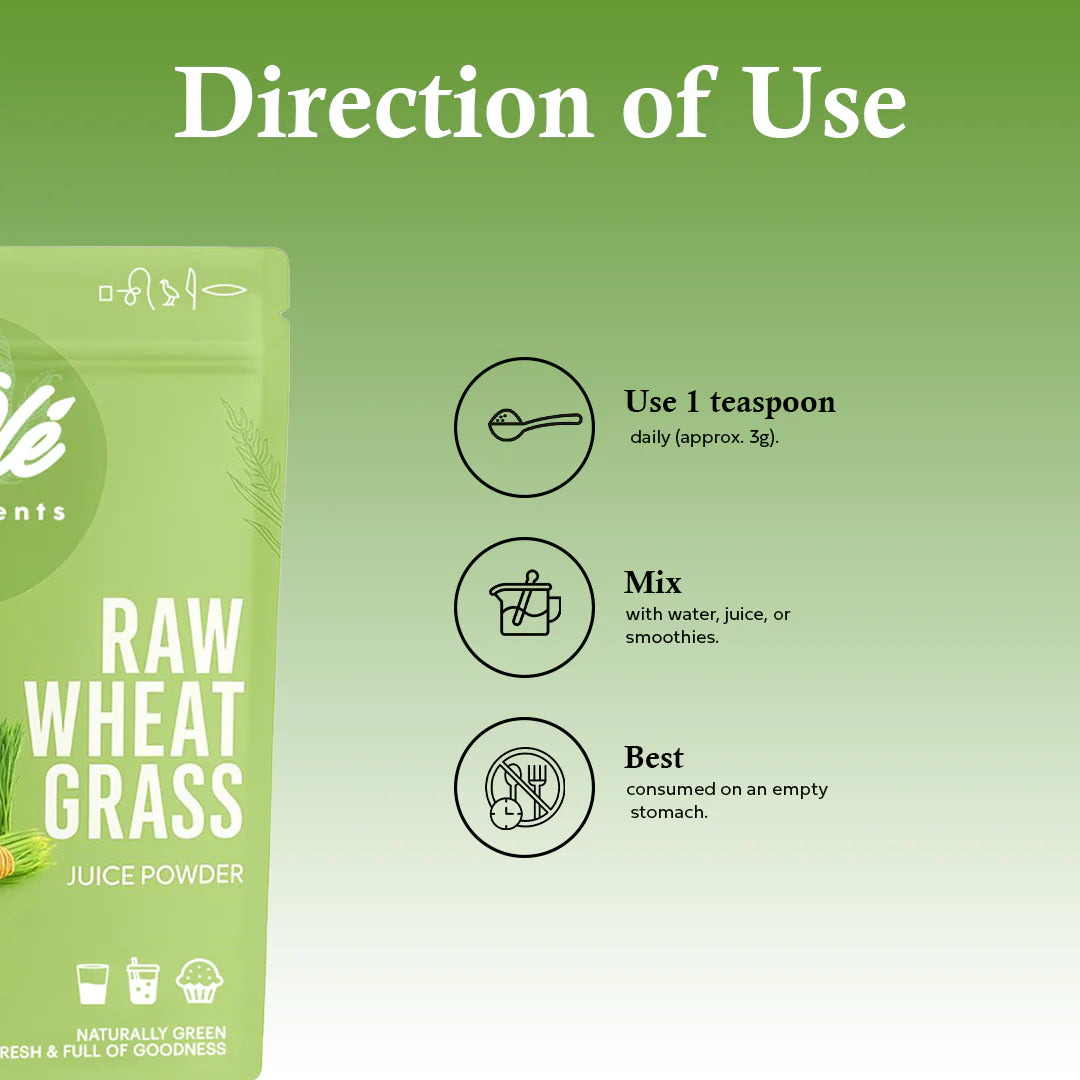 Ole organic wheat grass powder