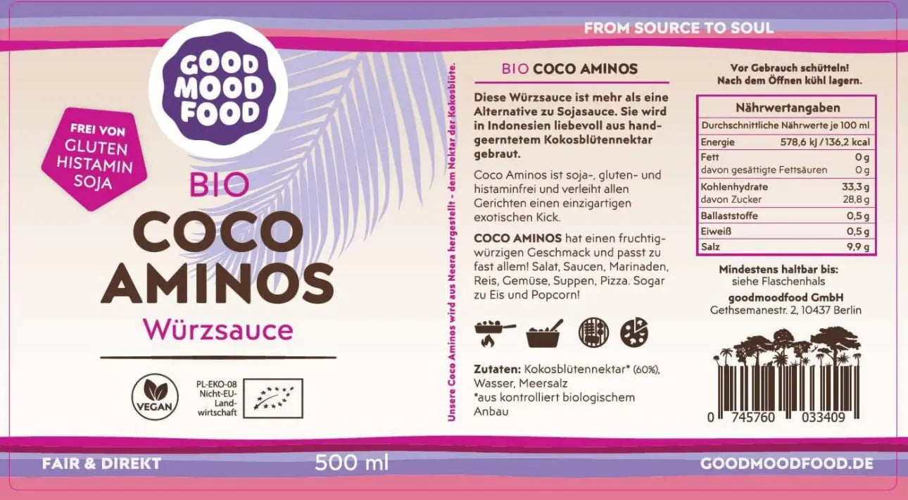 Good Mood Food Coconut Aminos – 500ml - Eat Good