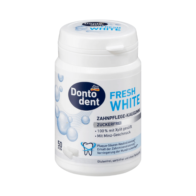 Dontodent Sugar Free Gum Fresh White Mint With Xylit, 50 St