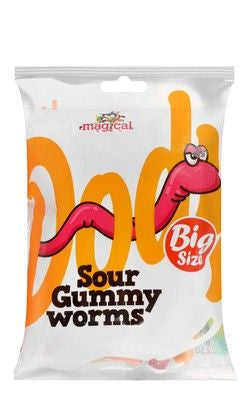 Magical Sour Worms Gummy Candies 80 g