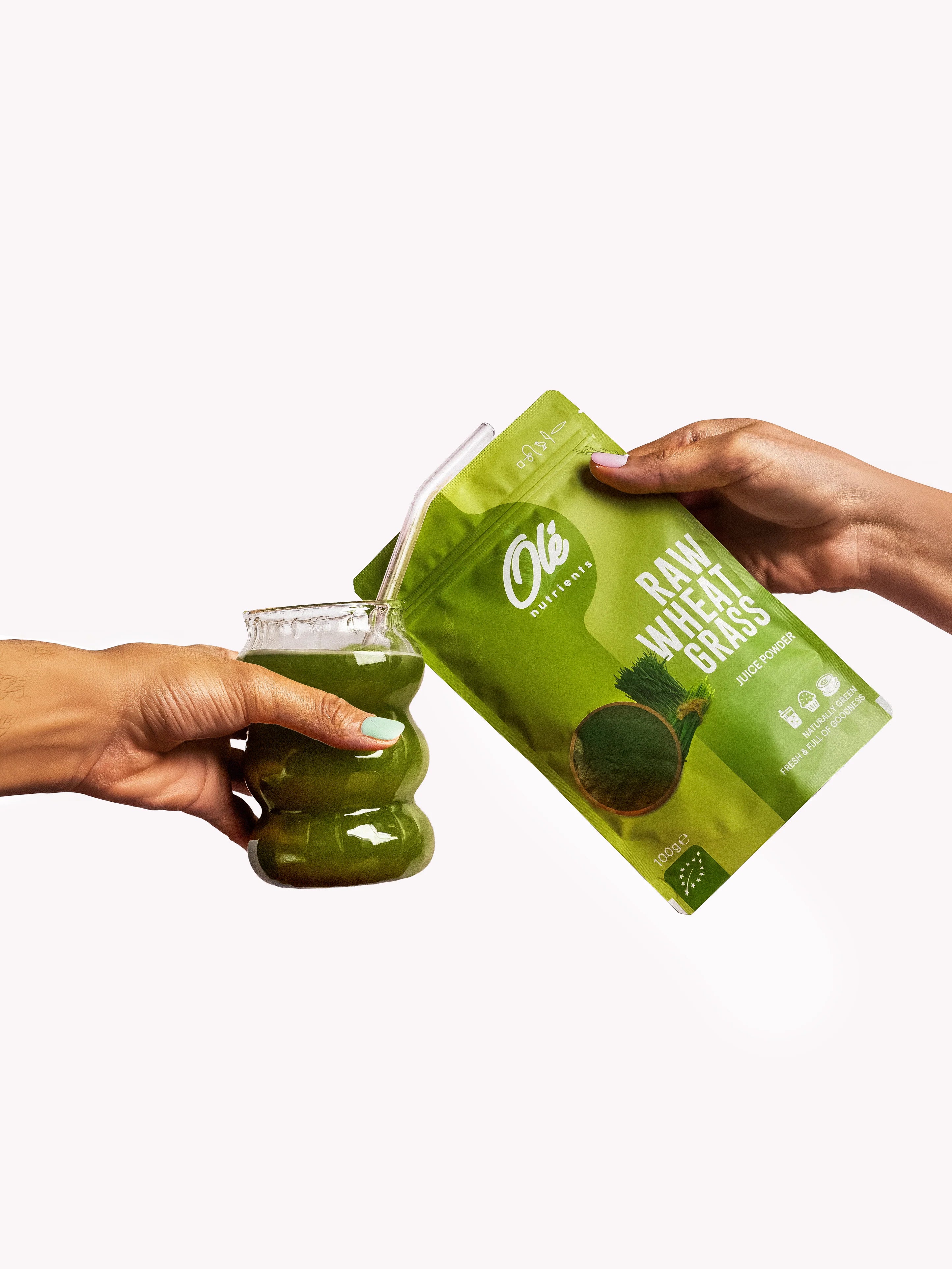 Ole organic wheat grass powder