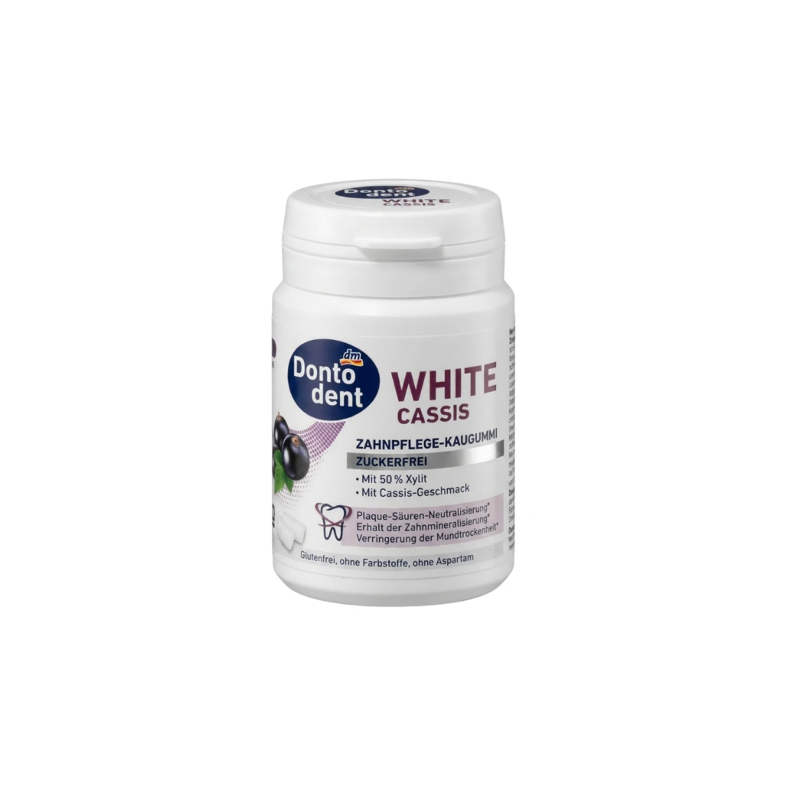 Dontodent White Cassis Sugar-Free Dental Care Chewing Gum