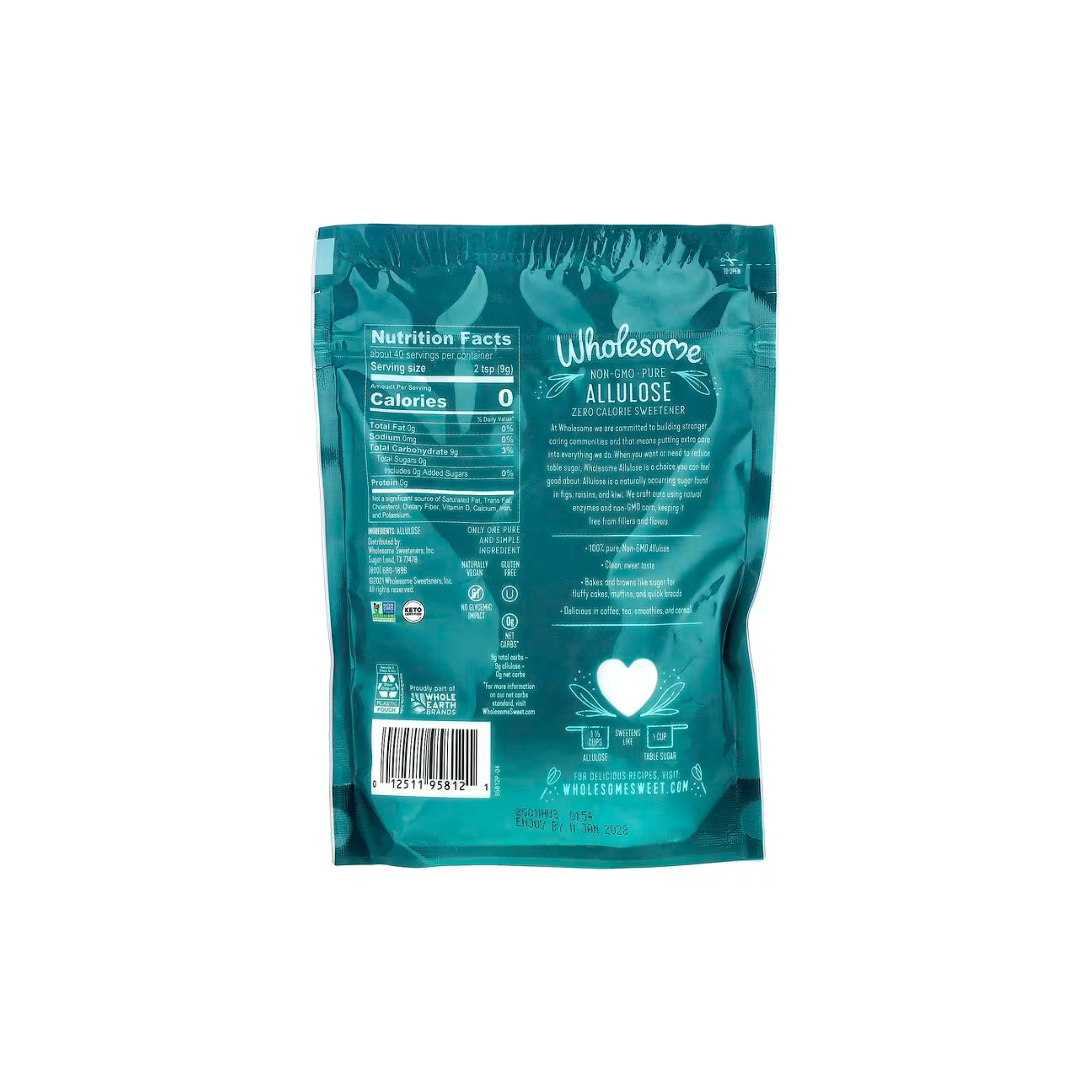 Wholesome Allulose Zero Calorie Sweetener – (340 g) - Eat Good