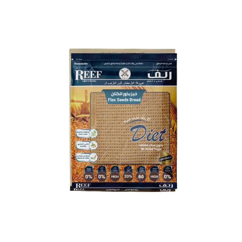 Whole Wheat and Flaxseed Reef Bread - 8 pieces - Eat Good