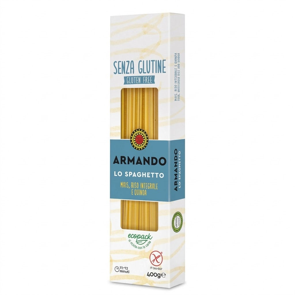 Armando Gluten Free Spaghetti 400g | Corn, Brown Rice & Quinoa Pasta