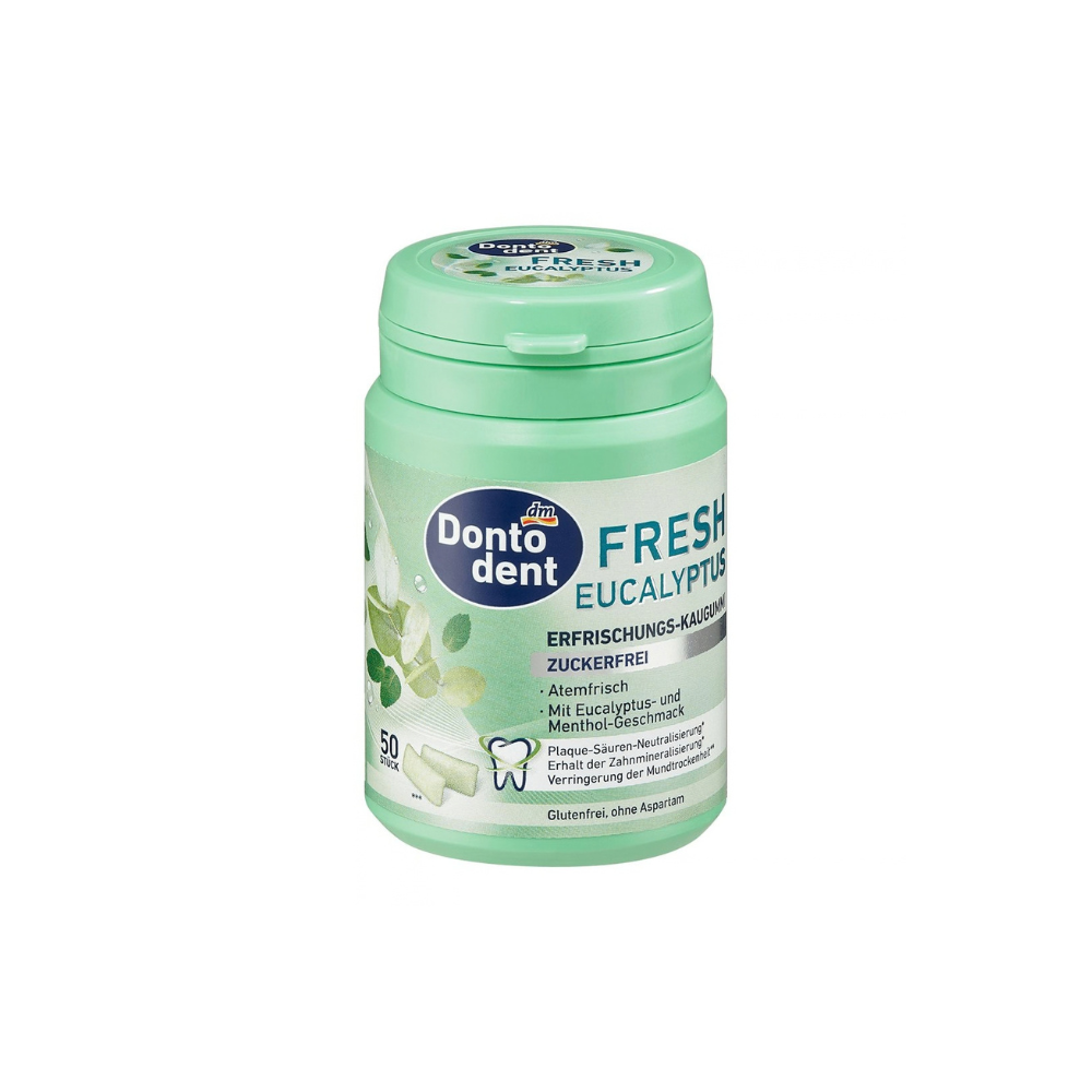Dontodent Sugar Free Gum Fresh Eucalyptus, 50 Pieces