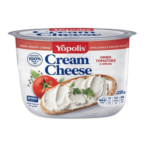 Yopolis Cream Cheese with Dried Tomato and Spices - 225 gm