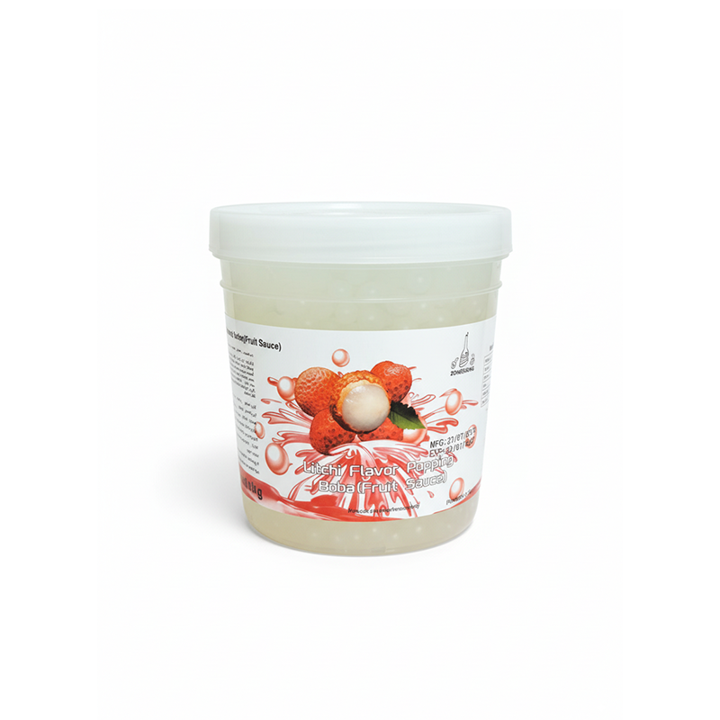 Lychee Flavor Popping Boba (Fruit Sauce) – 1.3 kg