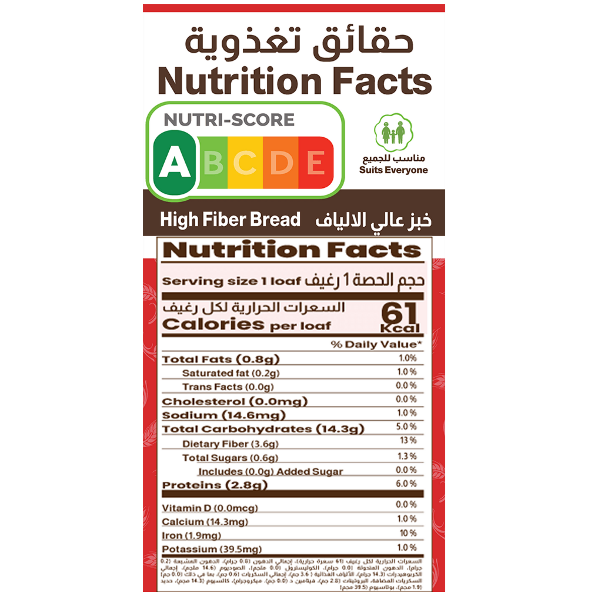 Ingredients of REEF Bread – wheat flour, bran, natural yeast, no additives | Eat Good