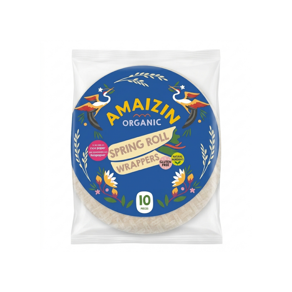 Amaizin Organic Gluten-Free Spring Roll Wrappers (Rice Paper) - 10 Pieces