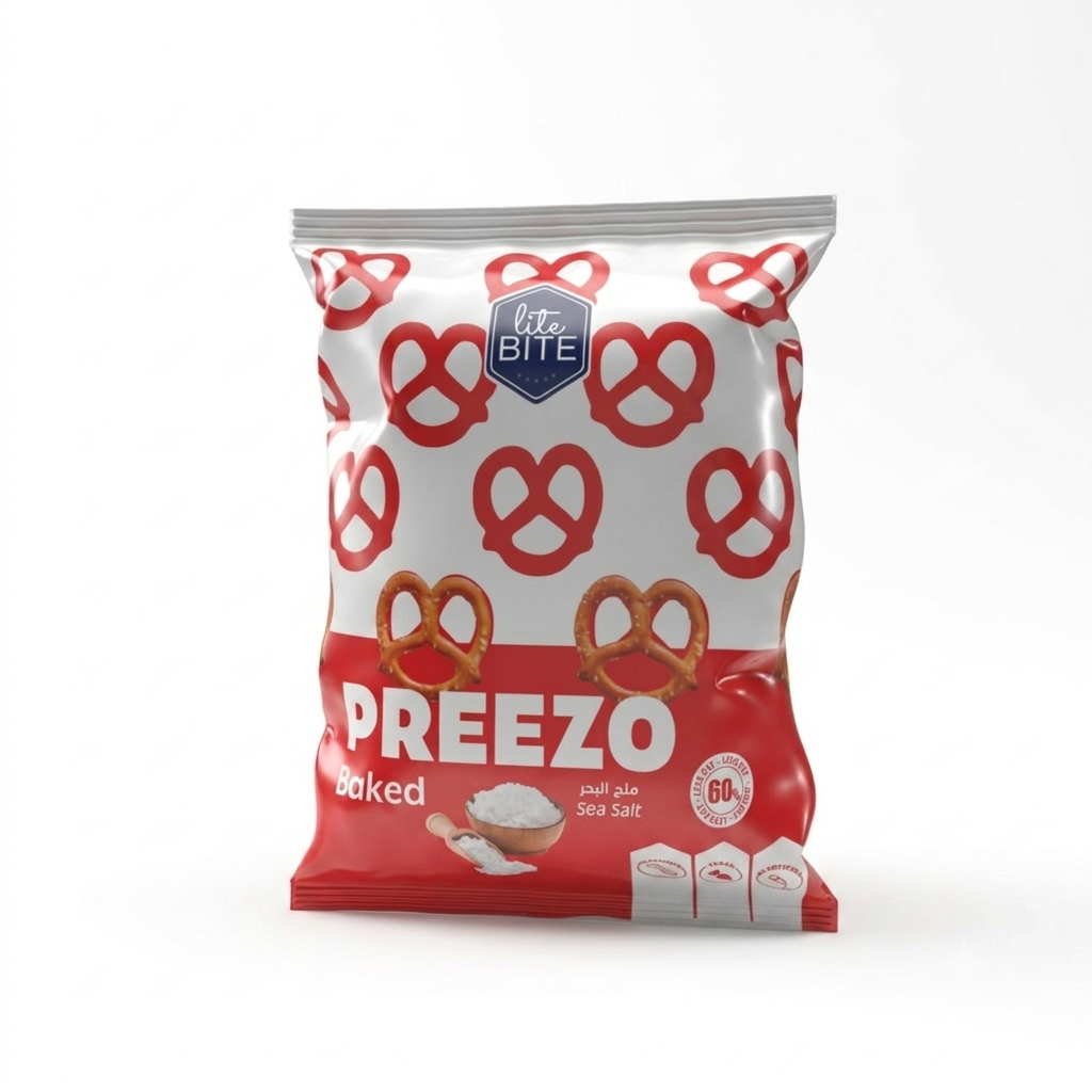Lite BITE Preezo Baked Pretzel Snacks – Sea Salt