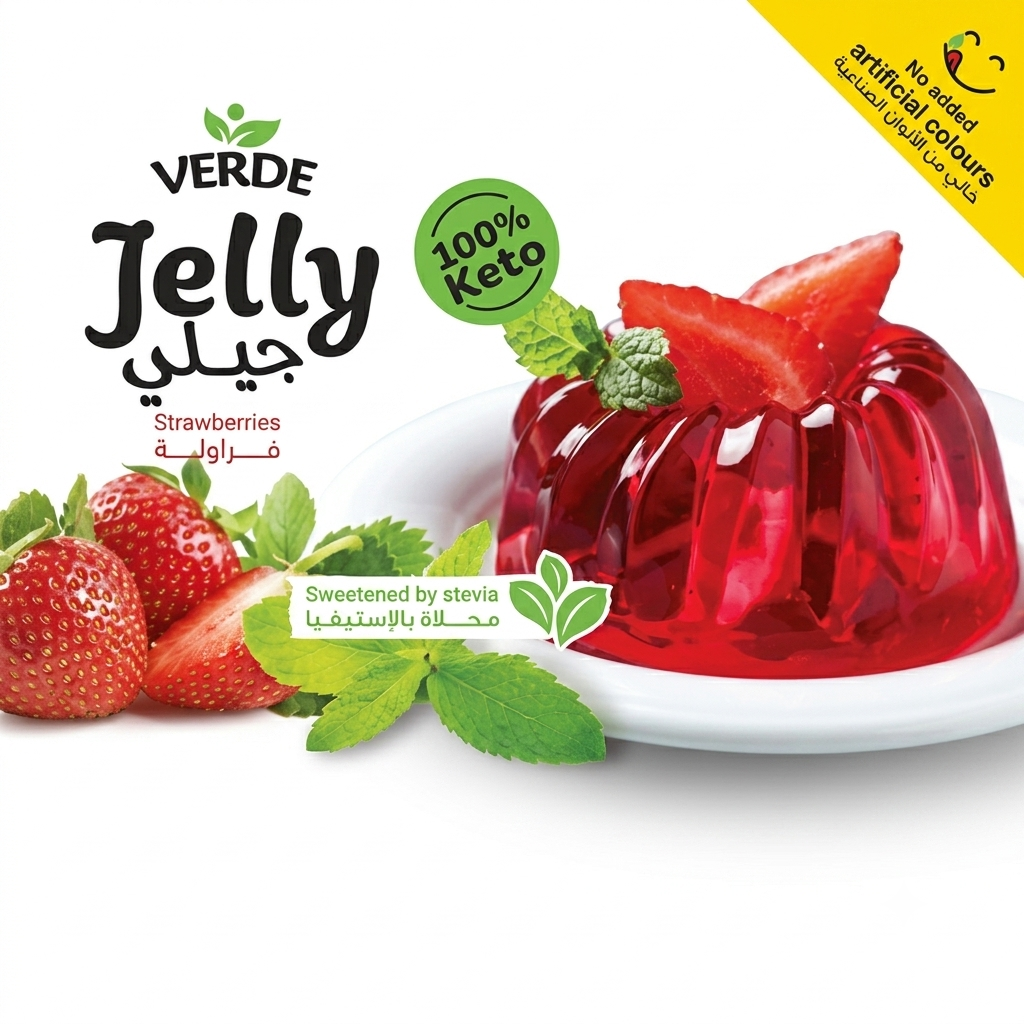 Verde Sugar-Free Strawberry Jelly – 20g Sachet