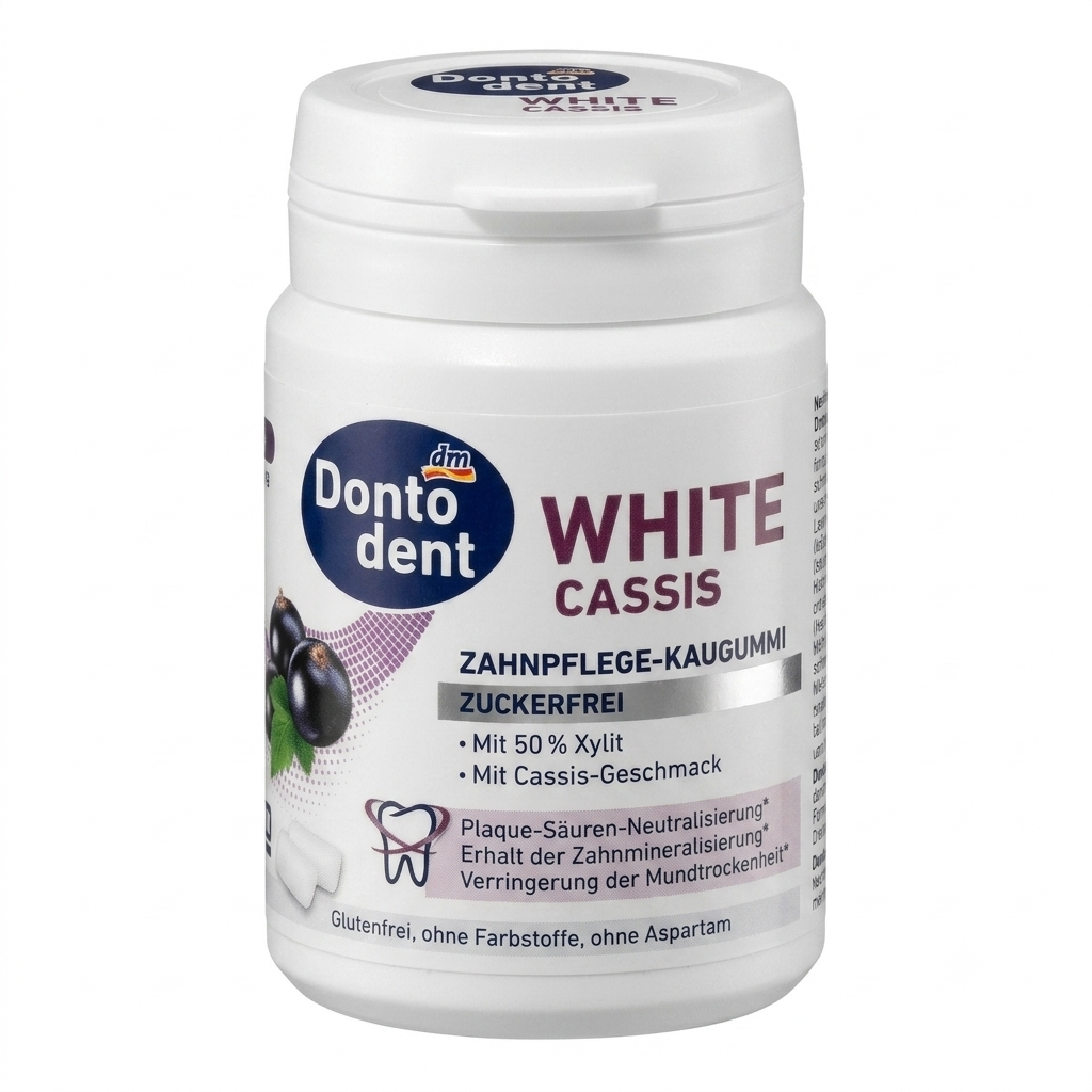 Dontodent White Cassis Sugar-Free Dental Care Chewing Gum