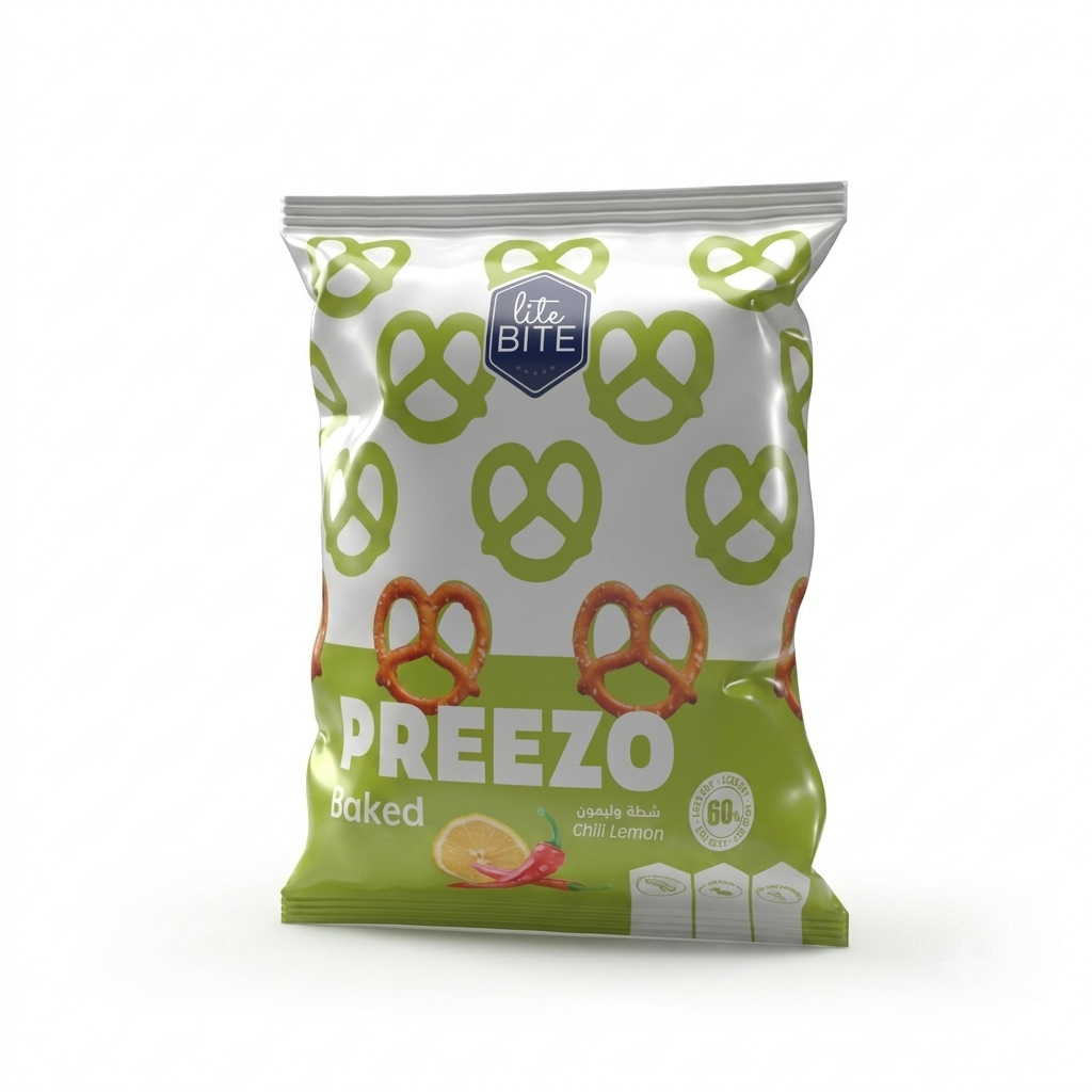Lite BITE Preezo Baked Pretzel Snacks – Chili Lemon