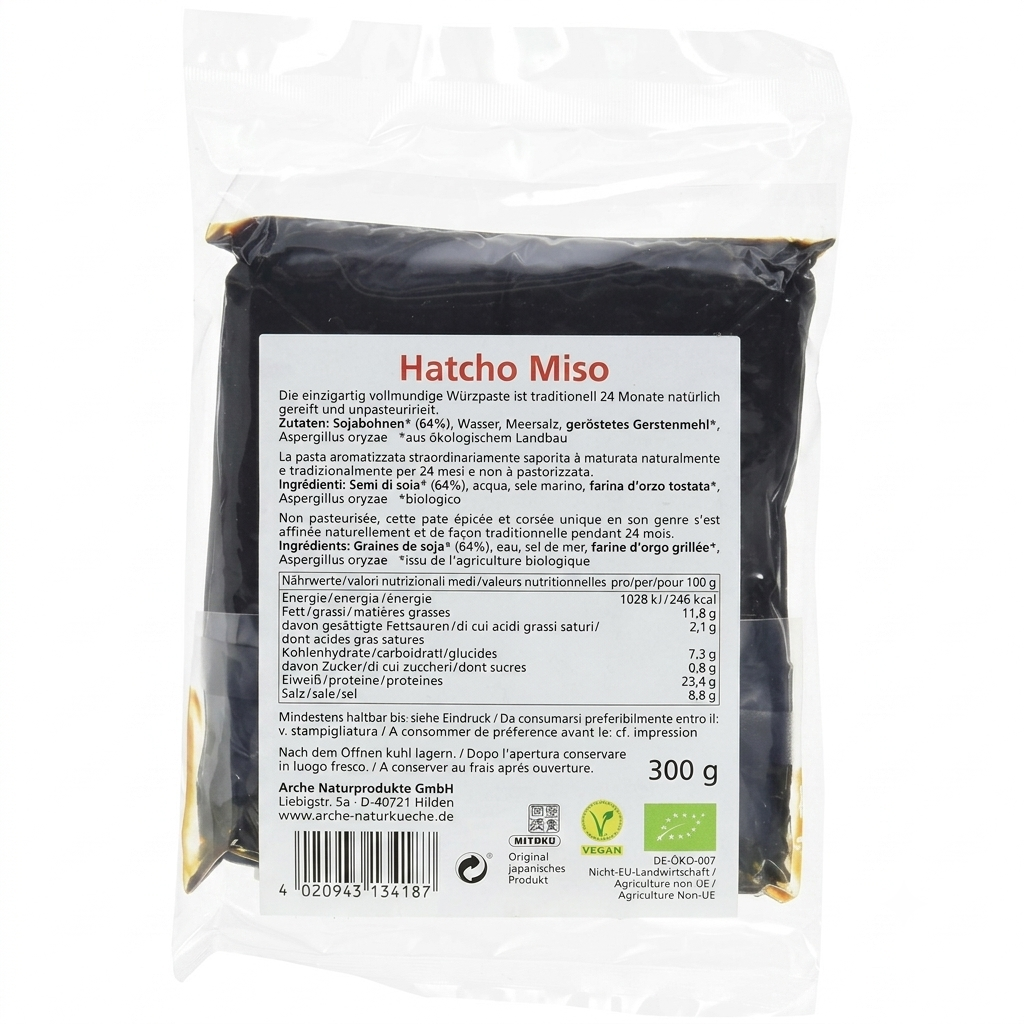 Arche Organic Hatcho Miso – Traditional Japanese Soybean Miso (300g)