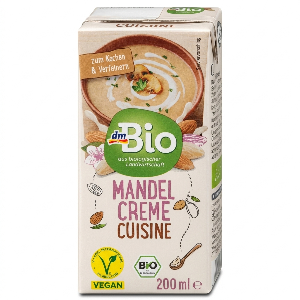 Organic Almond Cooking Cream (Vegan) –dmBio- 200ml