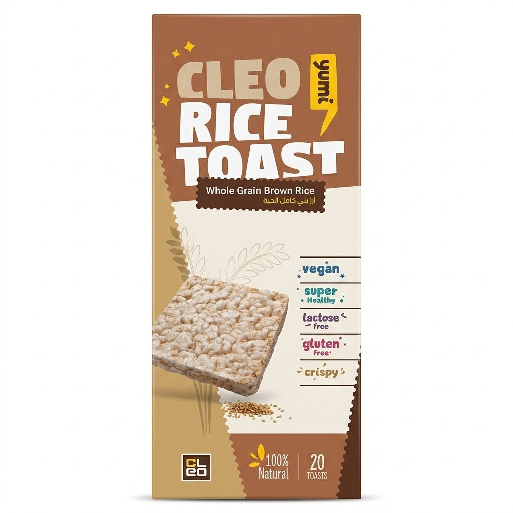Cleo Rice Toast Whole Grain Brown Rice (20 Toasts)