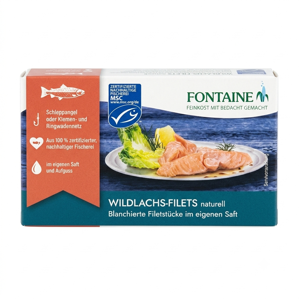Fontaine Wild Salmon Fillets Natural in Own Juice