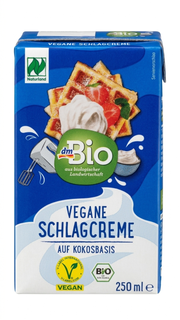 Vegan Whipping Cream on a Coconut Base -dmBio- 250ml