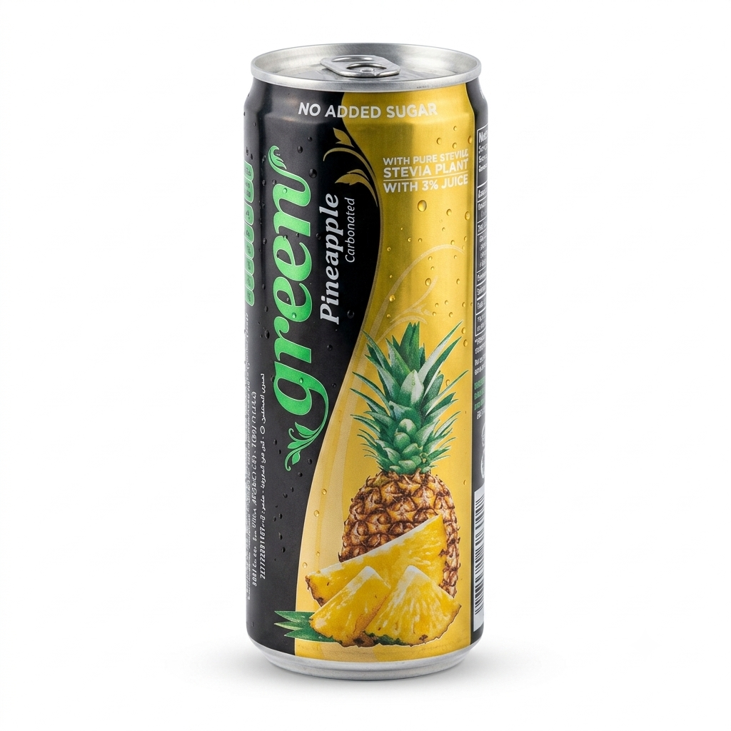 Green Cola Pineapple Carbonated with Stevia| 330ml