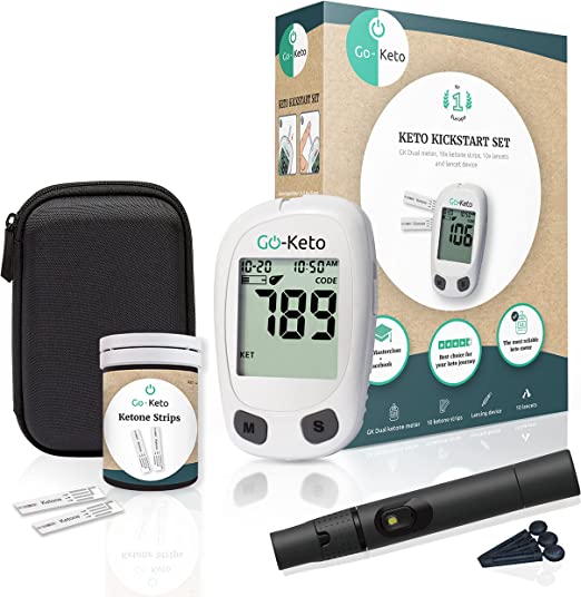 o-Keto Ketone Kickstart Set (mmol/l) - Ketone Blood Meter, Ketone Test Strips & Accessories in Set
