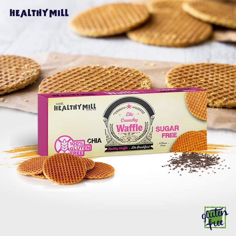 healthy mill Light crunchy waffle with chia