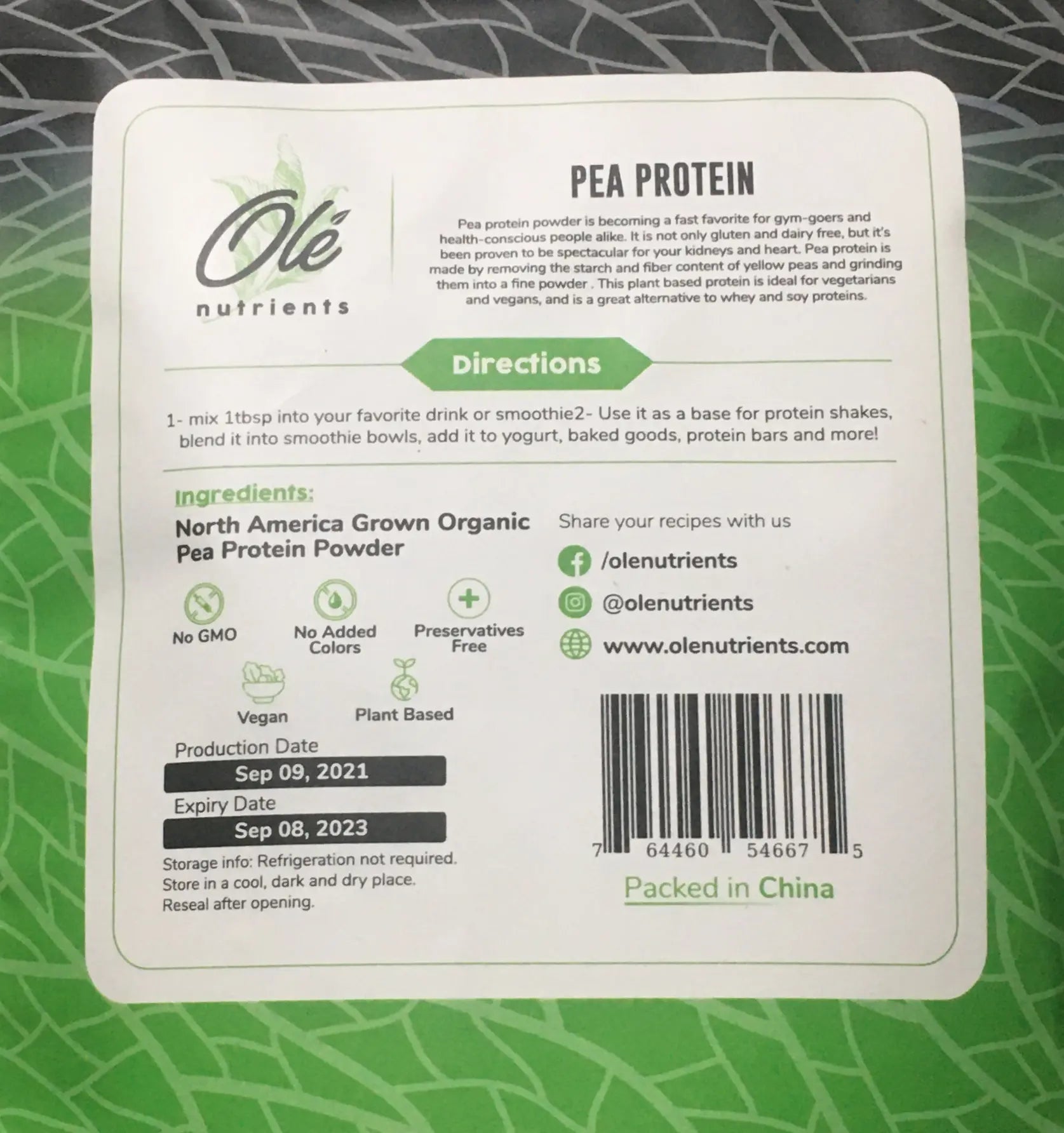 Ole organic Pea Protein - Eat Good