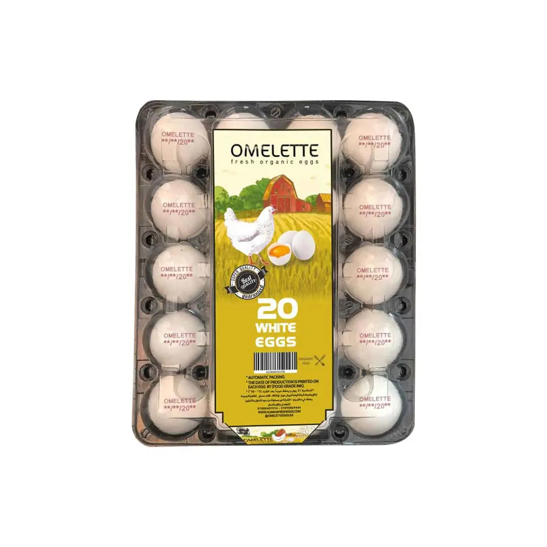Omelette Eggs 20 White Eggs